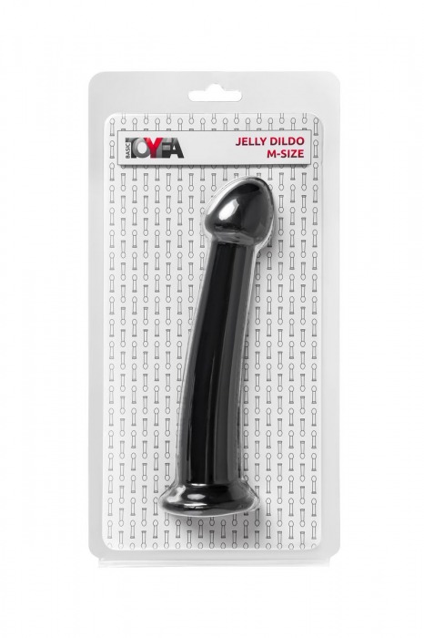 Черный фаллоимитатор Jelly Dildo M - 18 см. - Toyfa Basic