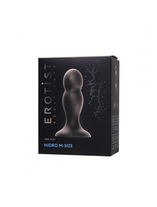 Черная анальная втулка Hidro M - 10,5 см. - Erotist Adult Toys