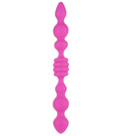 Розовый анальный стимулятор Lovely Juicer Double Ended Butt Plug - 25,4 см. - NMC