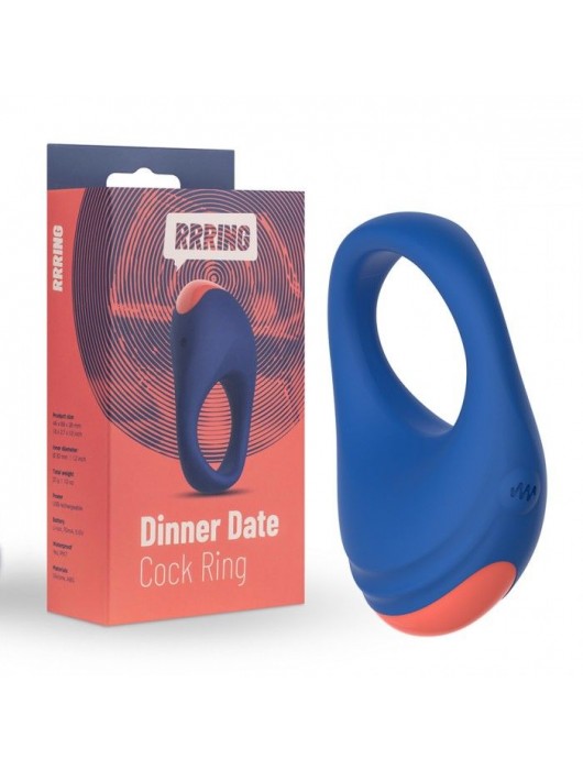 Синее эрекционное кольцо RRRING Dinner Date Cock Ring - FeelzToys - в Нижнем Новгороде купить с доставкой