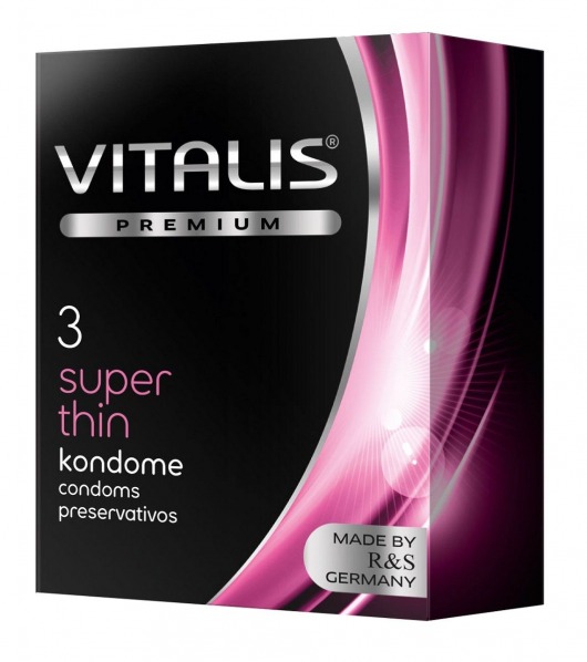 Ультратонкие презервативы VITALIS PREMIUM super thin - 3 шт. - Vitalis - купить с доставкой в Нижнем Новгороде