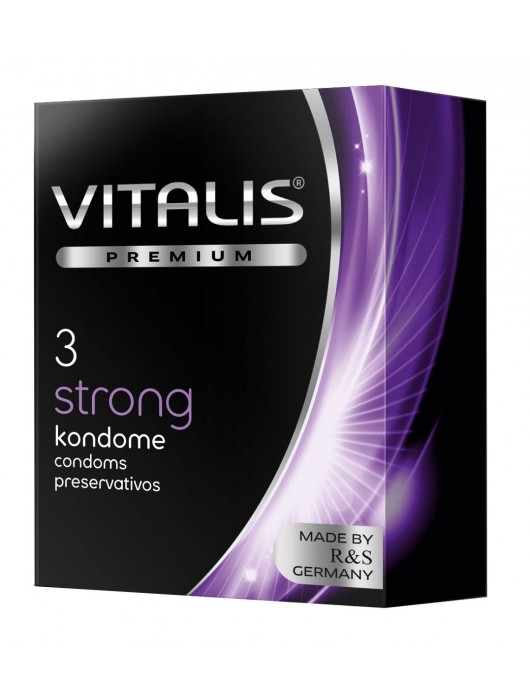 Презервативы с утолщенной стенкой VITALIS PREMIUM strong - 3 шт. - Vitalis - купить с доставкой в Нижнем Новгороде
