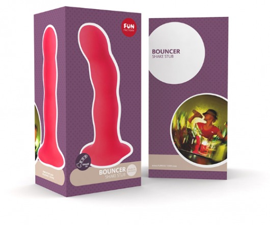 Красный фаллоимитатор BOUNCER - 18 см. - Fun Factory - купить с доставкой в Нижнем Новгороде