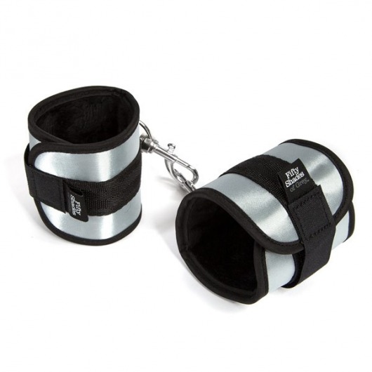 Серо-черные наручники Totally His - Fifty Shades of Grey - купить с доставкой в Нижнем Новгороде