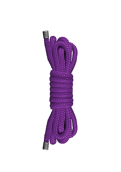 Фиолетовая нейлоновая веревка для бандажа Japanese Mini - Shots Media BV - купить с доставкой в Нижнем Новгороде