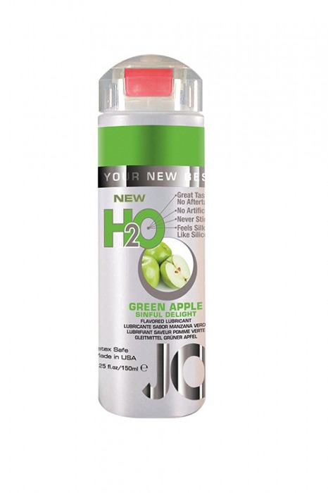 Ароматизированный любрикант на водной основе JO Flavored  Green Apple H2O - 150 мл. - System JO - купить с доставкой в Нижнем Новгороде