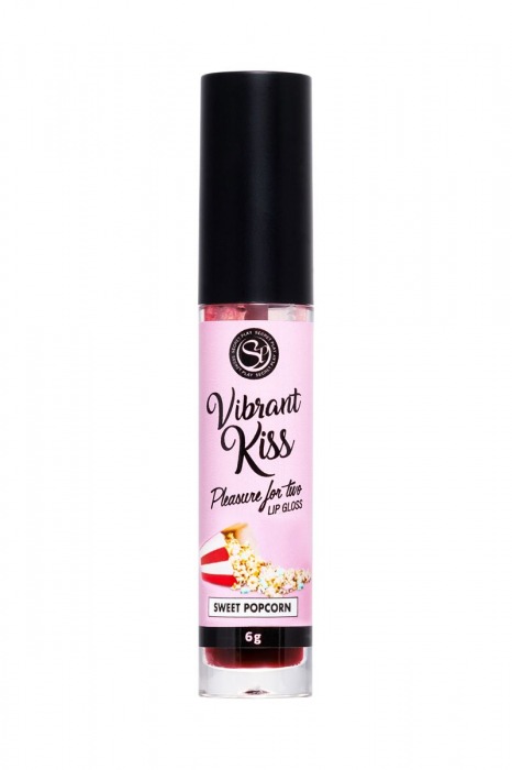 Бальзам для губ Lip Gloss Vibrant Kiss со вкусом попкорна - 6 гр. - Secret Play - купить с доставкой в Нижнем Новгороде