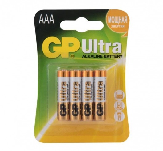 Батарейки алкалиновые GP Ultra Alkaline 24А AАA/LR03 - 4 шт. - Элементы питания - купить с доставкой в Нижнем Новгороде