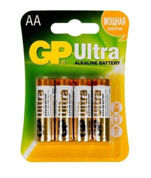 Батарейки алкалиновые GP Ultra Alkaline AA/LR6 - 4 шт. - Элементы питания - купить с доставкой в Нижнем Новгороде