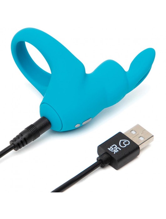 Голубое эрекционное виброкольцо Happy Rabbit Rechargeable Rabbit Cock Ring - Happy Rabbit - в Нижнем Новгороде купить с доставкой