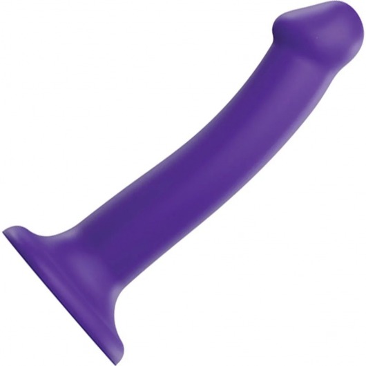 Фиолетовый фаллоимитатор-насадка Strap-On-Me Dildo Dual Density size M - 18 см. - Strap-on-me - купить с доставкой в Нижнем Новгороде