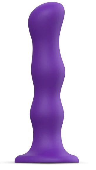 Фиолетовая насадка Strap-On-Me Dildo Geisha Balls size M - Strap-on-me - купить с доставкой в Нижнем Новгороде