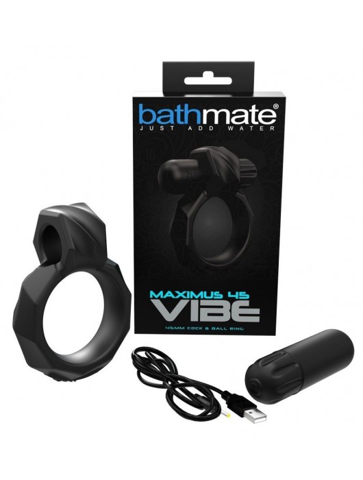 Черное эрекционное виброкольцо Maximus 45 Vibe - Bathmate - в Нижнем Новгороде купить с доставкой