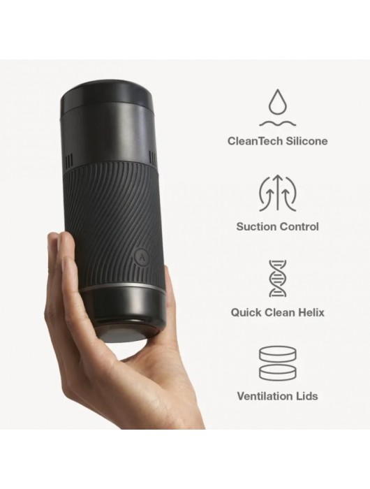 Черный мастурбатор с контролем всасывания Arcwave Pow Stroker - Arcwave - в Нижнем Новгороде купить с доставкой