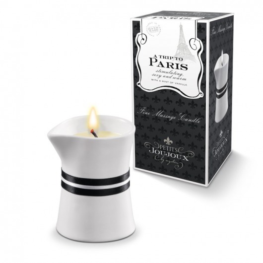 Массажное масло в виде малой свечи Petits Joujoux Paris с ароматом ванили и сандалового дерева - MyStim - купить с доставкой в Нижнем Новгороде