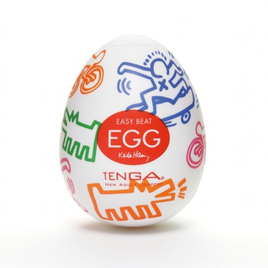 Мастурбатор-яйцо Keith Haring EGG STREET - Tenga - в Нижнем Новгороде купить с доставкой