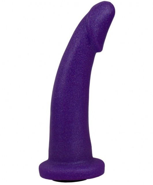 Фиолетовая гладкая изогнутая насадка-плаг - 14,7 см. - LOVETOY (А-Полимер) - купить с доставкой в Нижнем Новгороде