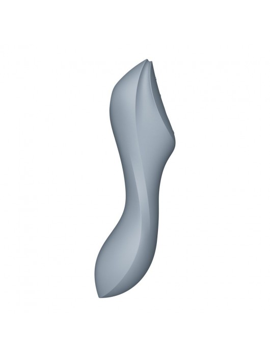 Серый вибратор с вакуумной стимуляцией Curvy Trinity 3 - Satisfyer