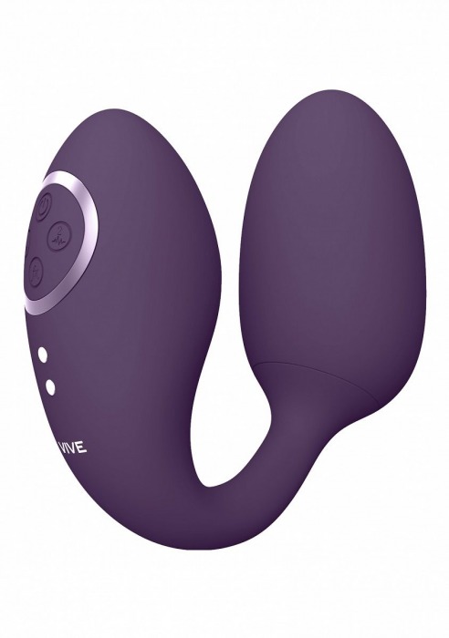 Фиолетовое виброяйцо с дополнительной клиторальной стимуляцией Aika - Shots Media BV