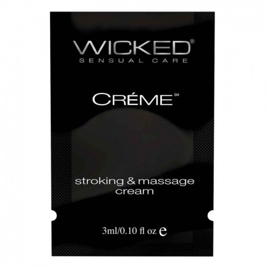 Крем для массажа и мастурбации Wicked Stroking and Massage Creme - 3 мл. - Wicked - купить с доставкой в Нижнем Новгороде