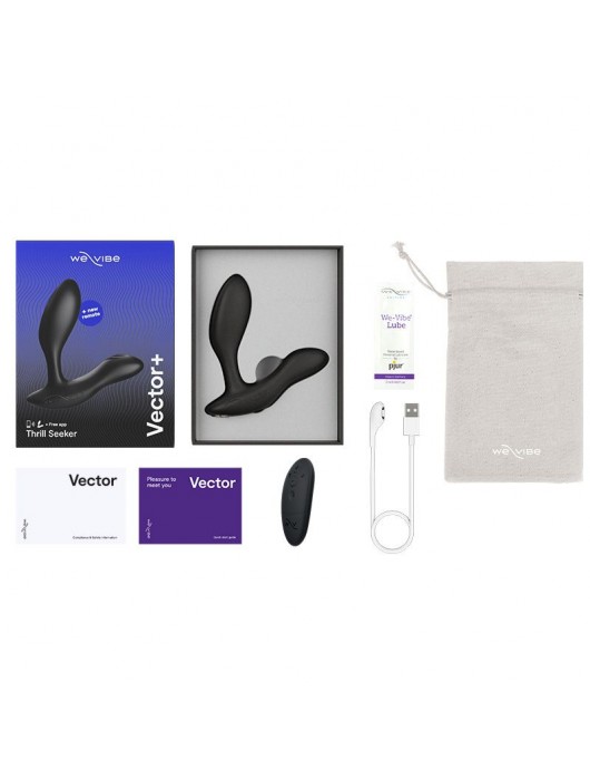 Черный анальный вибратор We-Vibe Vector+ - We-vibe - в Нижнем Новгороде купить с доставкой