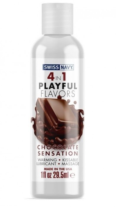 Массажный гель 4-в-1 Chocolate Sensation с ароматом шоколада - 29,5 мл. - Swiss navy - купить с доставкой в Нижнем Новгороде