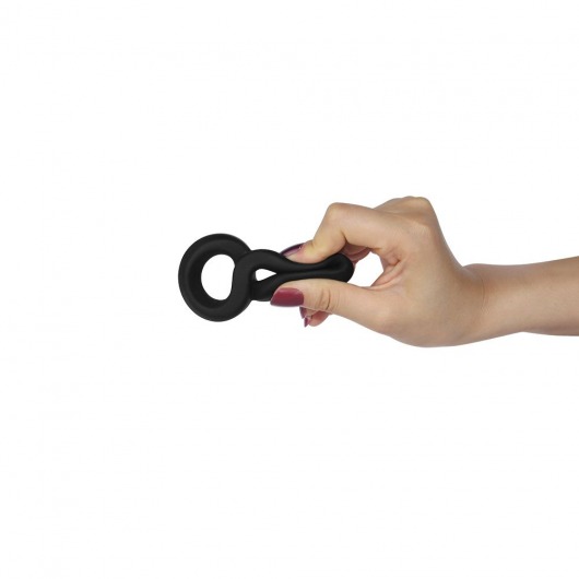 Черное двойное эрекционное кольцо Ultra Soft Platinum Cure Silicone Cockring - Lovetoy - в Нижнем Новгороде купить с доставкой