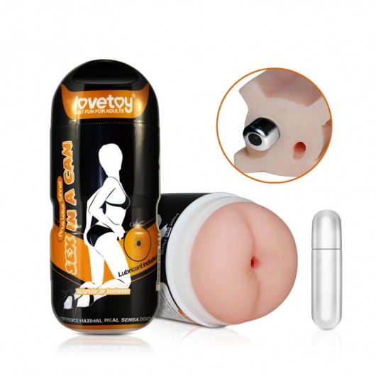 Мастурбатор-анус с вибрацией Sex In A Can Anus Lotus Tunnel - Lovetoy - в Нижнем Новгороде купить с доставкой