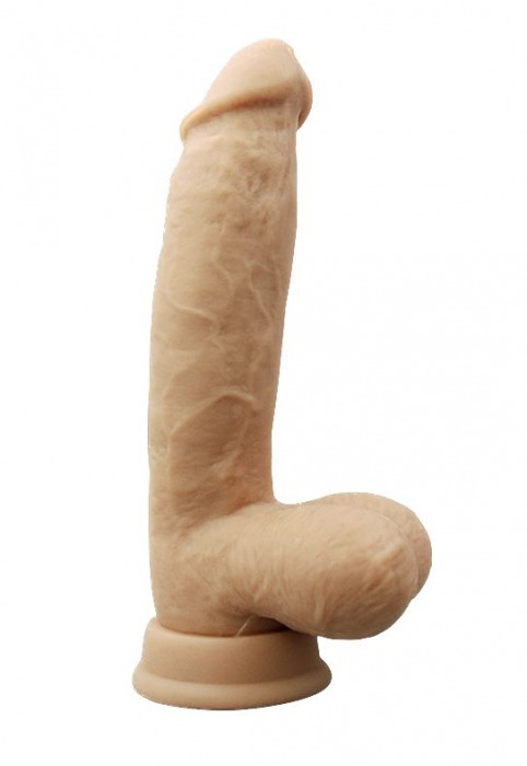 Телесный фаллоимитатор 8 Silicone Cock With Balls - 21 см. - CNT