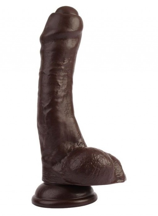 Коричневый фаллоимитатор Super Sex Cock - 20,5 см. - CNT