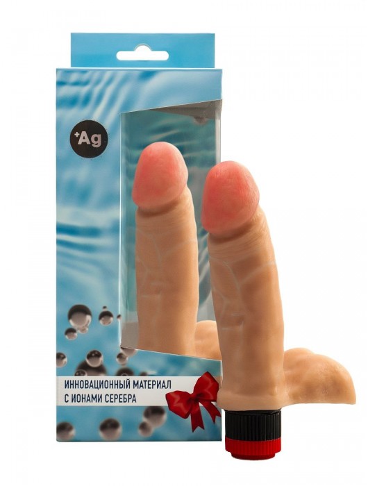 Телесный вибромассажер №1 с ионами серебра - 19 см. - Джага-Джага