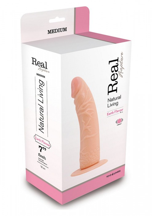 Вибратор с рисунком вен Vibe Flesh - 20,5 см. - Toyz4lovers