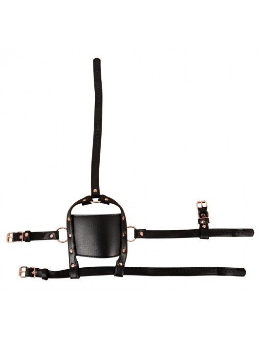 Черный намордник с кляпом-шаром Head Harness With A Gag - Orion - купить с доставкой в Нижнем Новгороде