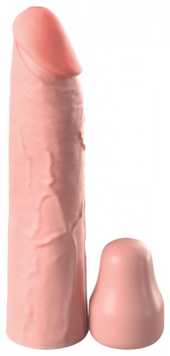 Телесная насадка-удлинитель 1 Inch Silicone X-tension - 17,8 см. - Pipedream - в Нижнем Новгороде купить с доставкой
