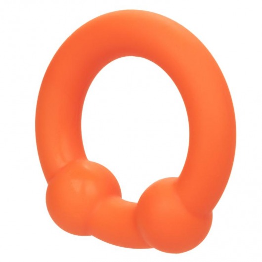 Оранжевое эрекционное кольцо Liquid Silicone Dual Ball Ring - California Exotic Novelties - в Нижнем Новгороде купить с доставкой