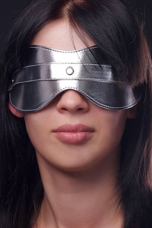 Серебристая маска на глаза - Sitabella - купить с доставкой в Нижнем Новгороде