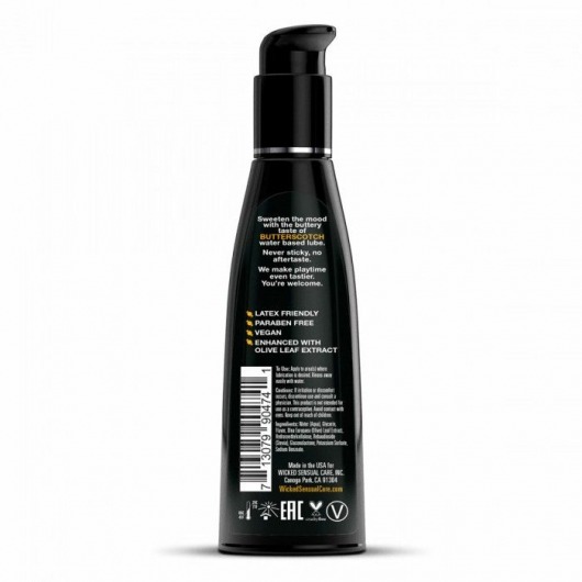 Лубрикант на водной основе с ароматом ирисок WICKED AQUA Butterscotch - 120 мл. - Wicked - купить с доставкой в Нижнем Новгороде