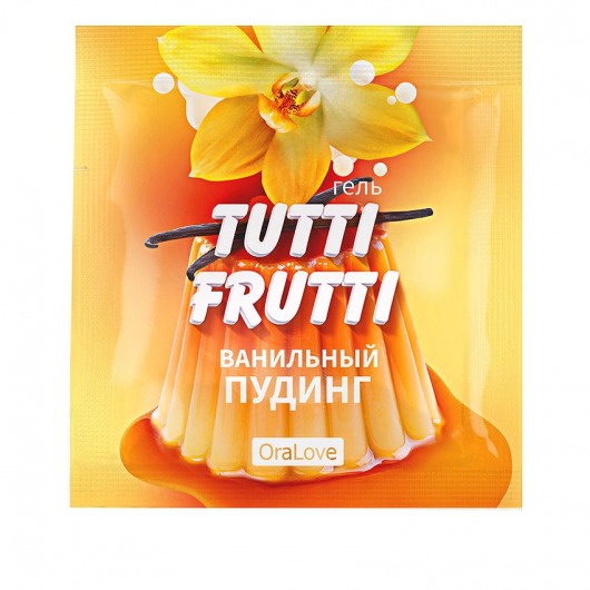 Пробник гель-смазки Tutti-frutti со вкусом ванильного пудинга - 4 гр. - Биоритм - купить с доставкой в Нижнем Новгороде