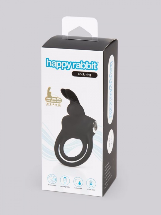 Черное эрекционное виброкольцо Happy Rabbit Cock Ring - Happy Rabbit - в Нижнем Новгороде купить с доставкой