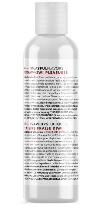 Массажный гель 4-в-1 Straw-Kiwi Pleasures с ароматом клубники и киви - 29,5 мл. - Swiss navy - купить с доставкой в Нижнем Новгороде