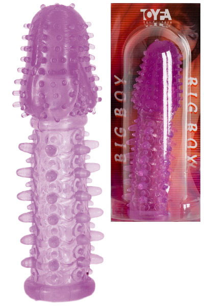 Фиолетовая насадка, удлиняющая половой член - 13,5 см. - Toyfa Basic - в Нижнем Новгороде купить с доставкой