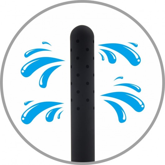 Черная насадка для интимного душа 360° water flow - Chisa - купить с доставкой в Нижнем Новгороде