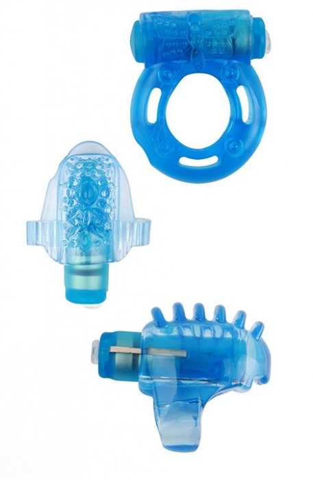 Набор из 3 синих эрекционных колец с вибрацией Teasers Ring Kit - Chisa - в Нижнем Новгороде купить с доставкой