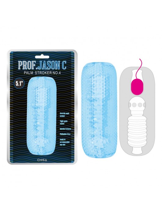 Голубой текстурированный мастурбатор Palm Stroker No.4 - Chisa - в Нижнем Новгороде купить с доставкой