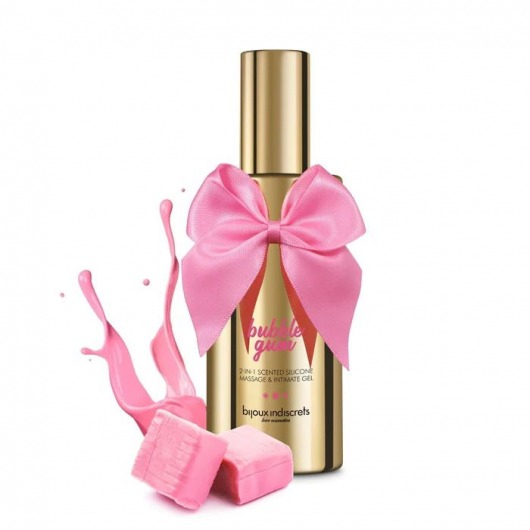 Гель с ароматом жвачки Bubblegum 2-in-1 Scented Silicone Massage And Intimate Gel - 100 мл. - Bijoux Indiscrets - купить с доставкой в Нижнем Новгороде