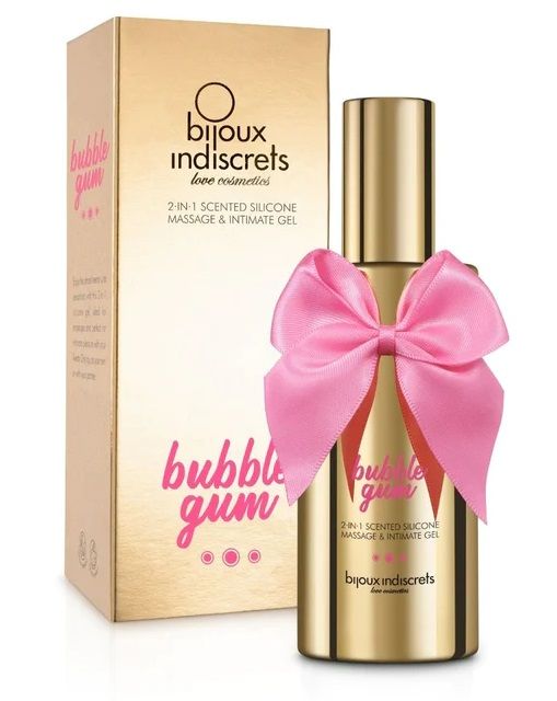 Гель с ароматом жвачки Bubblegum 2-in-1 Scented Silicone Massage And Intimate Gel - 100 мл. - Bijoux Indiscrets - купить с доставкой в Нижнем Новгороде