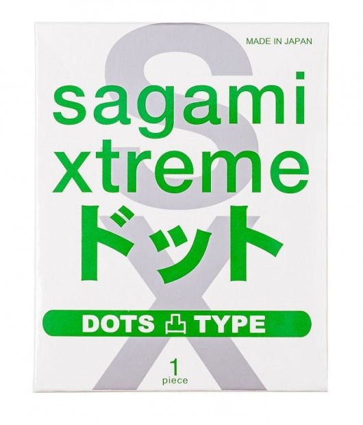 Презерватив Sagami Xtreme Type-E с точками - 1 шт. - Sagami - купить с доставкой в Нижнем Новгороде