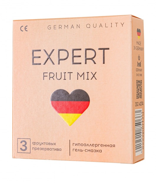 Ароматизированные презервативы EXPERT Fruit Mix - 3 шт. - Expert - купить с доставкой в Нижнем Новгороде