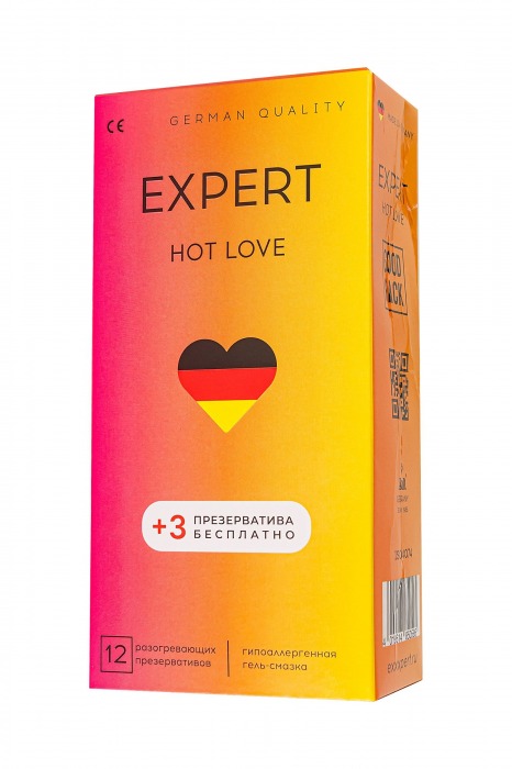 Презервативы EXPERT Hot Love с разогревающим эффектом - 12 шт.(+3 в подарок) - Expert - купить с доставкой в Нижнем Новгороде