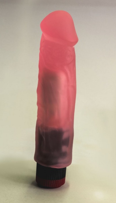 Розовый вибромассажер в виде фаллоса с венками - 18,5 см. - LOVETOY (А-Полимер)
